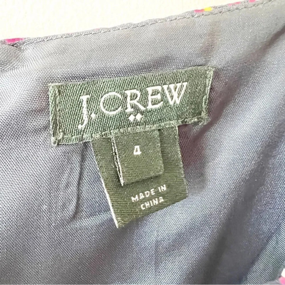 J Crew Purple Paisley Boho Print Slip Dress Size 4 Fall Transition Piece Layers - Picture 3 of 10